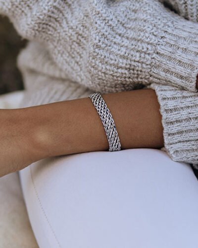 S.Steel Bracelet FLAT CHAIN - Wide