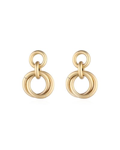Silver 925 Pin Earrings DROP CIRCLES
