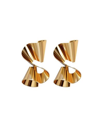 Brass Earrings THE CURL