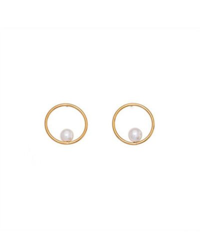 Stainless Steel Earrings  JUST A PEARL