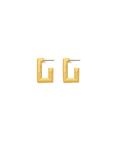 Stainless Steel Earrings  RECTANGULAR HOOPS