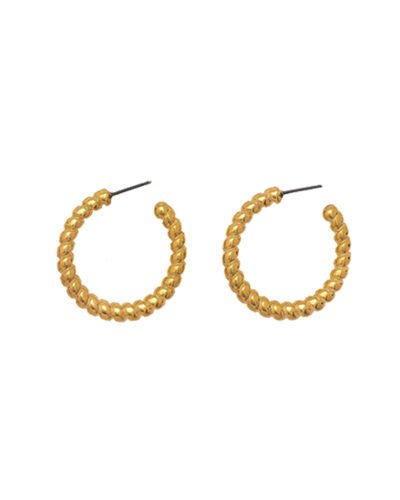 Stainless Steel Earrings  TWISTED HOOPS