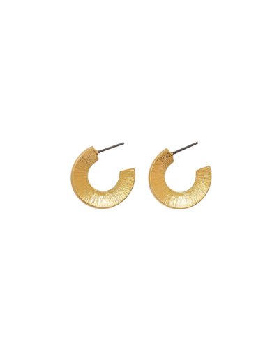 Stainless Steel Earrings  CARVED HOOPS