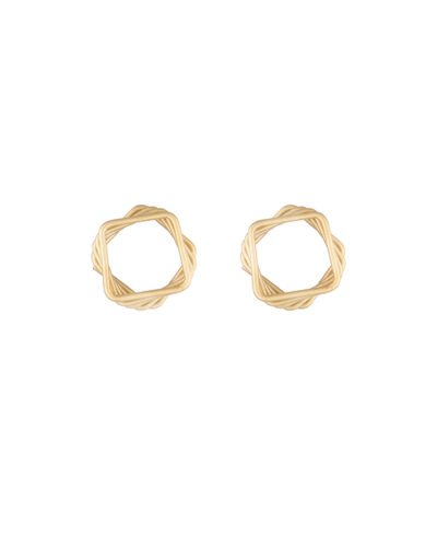 Silver 925 Pin Earrings QUATRO SQUARE