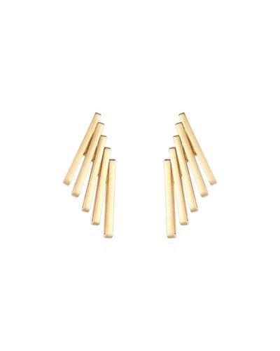 Silver 925 Pin Minimal Earrings FLUTE