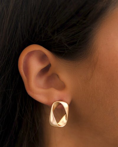 Silver 925 Pin Minimal Earrings DIAMOND HOLE