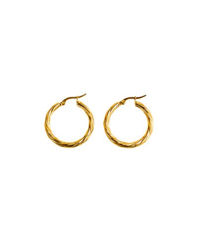 Ατσάλινα Σκουλαρίκια ESMERALDA HOOPS 30mm