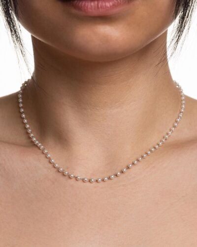 Stainless Steel Necklace  CHAIN OF PEARLS