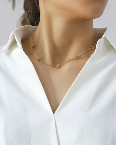 Ατσάλινο Κολιέ Chocker BLOSSOM