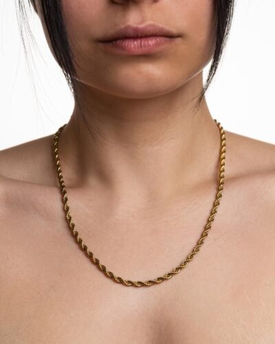 Ατσάλινο Κολιέ  3mm TWISTED CHAIN