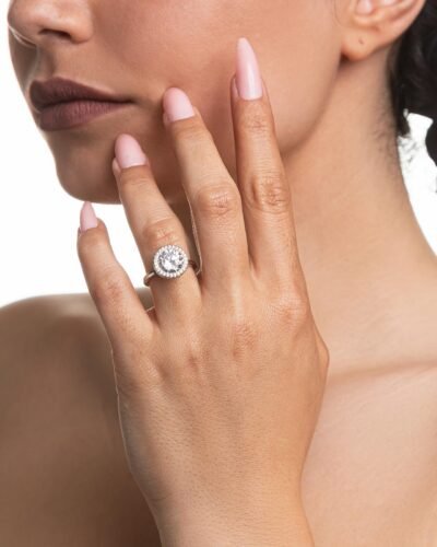 Silver 925 Ring FLOWER BLING