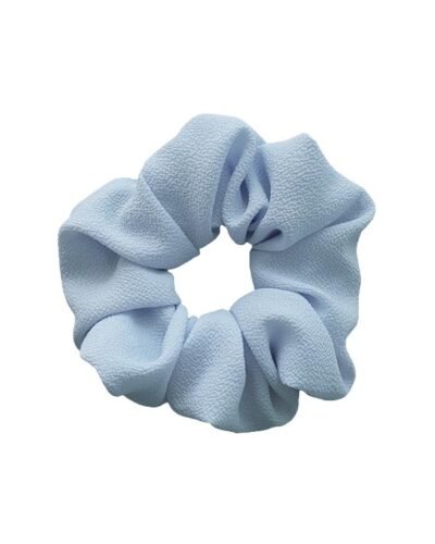 Handmade Light Blue Pastel Crepe Scrunchie