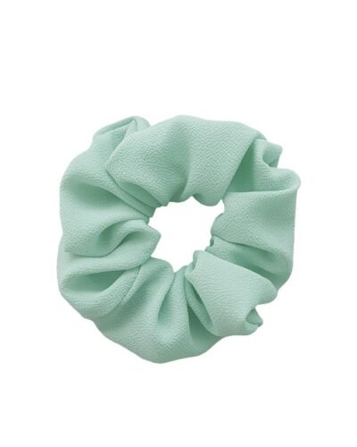 Handmade Green Pastel Crepe Scrunchie