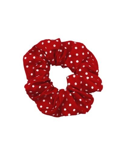 Handmade Valentine Scrunchie - Red & White