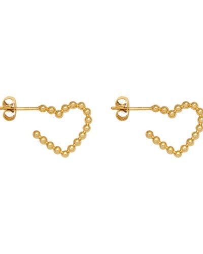 Stainless Steel Gold Plated Earrings HEART