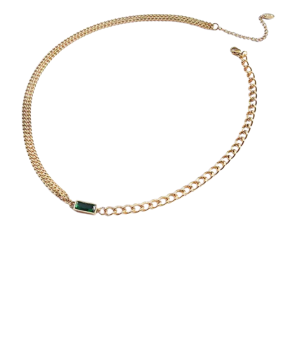 Stainless Steel Necklace  EMERALD